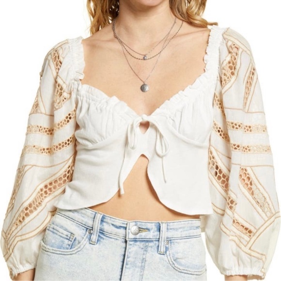 FP Movement by Free People Tops - FP Movement by Free People White Lace Blouse